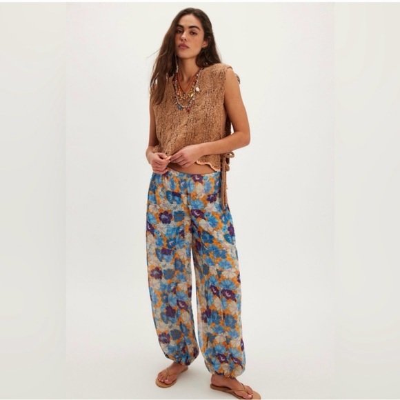 Free People Pants - Free People Floral Print Women's Pants small boho flower bubble festival pants